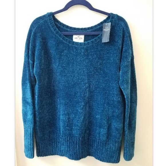 Hollister Sweaters - SALE NWT Hollister Soft Blue Velvet Sweatshirt